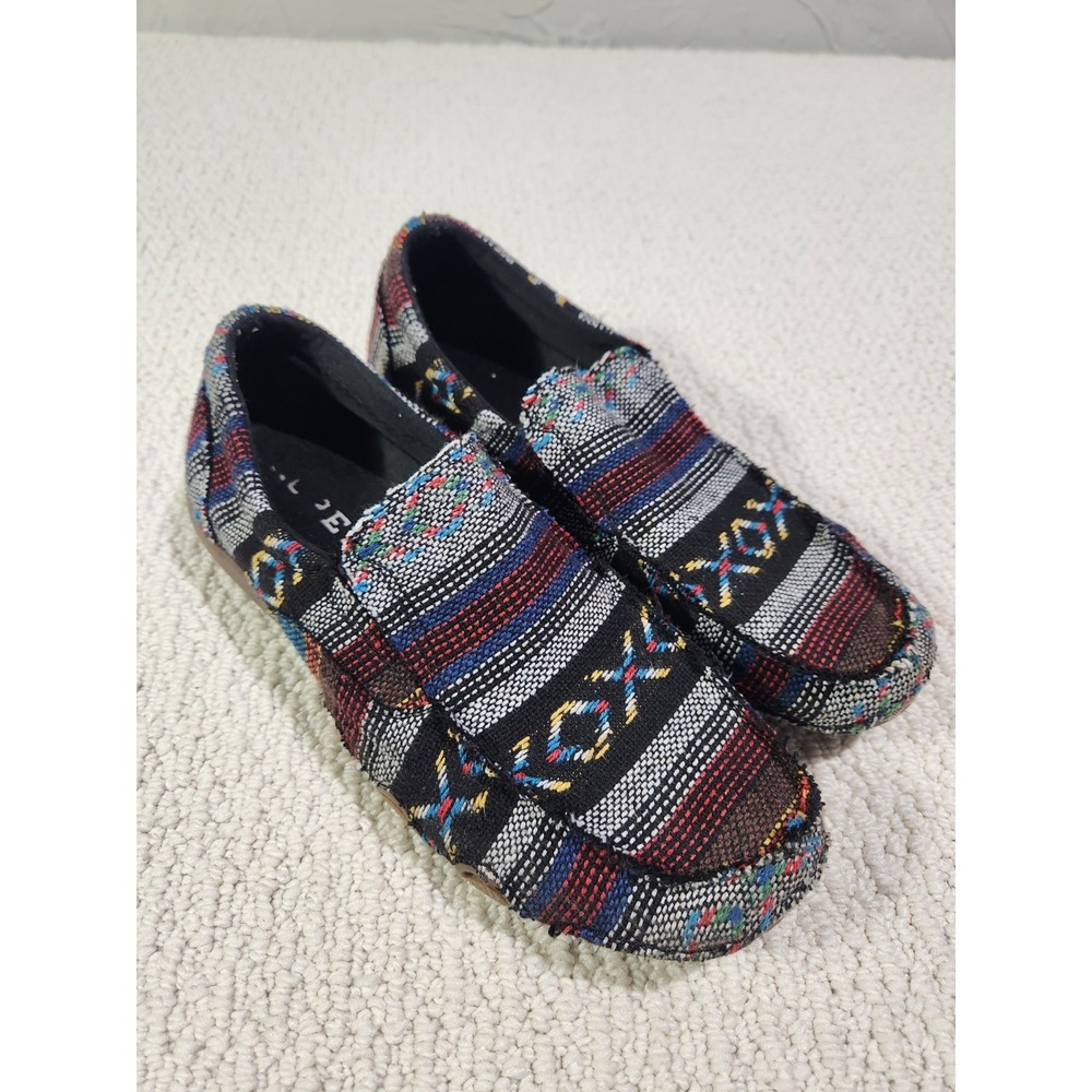 Roper Serape Driving Mocs Womens 9 Multi Color Good Southwestern Slip On Loafers